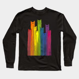 Rainbow of Cats Long Sleeve T-Shirt